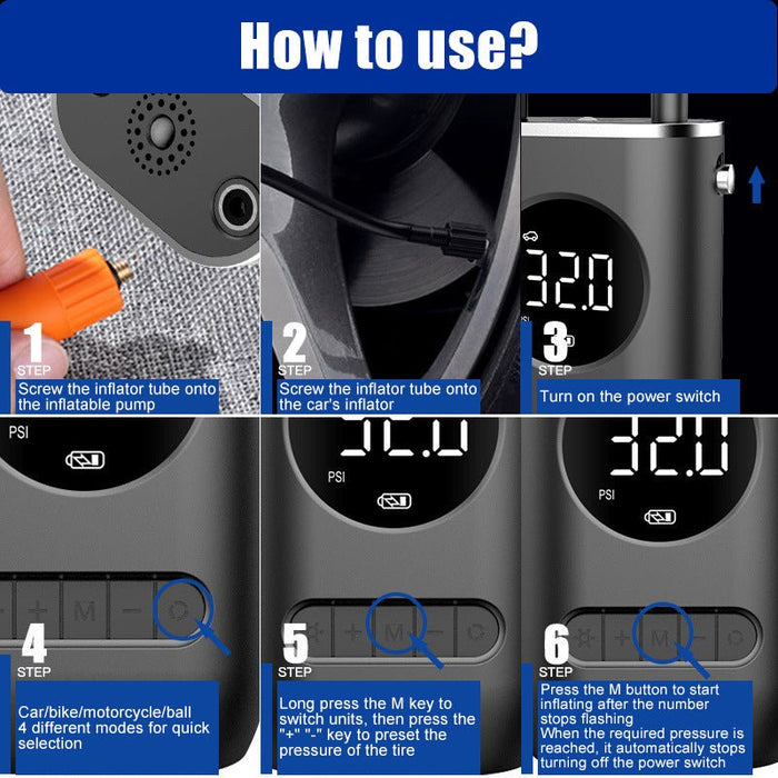 AirMaster Tire Inflator Product - UzoShop -Tire Inflator -Automotive - automotive repair
