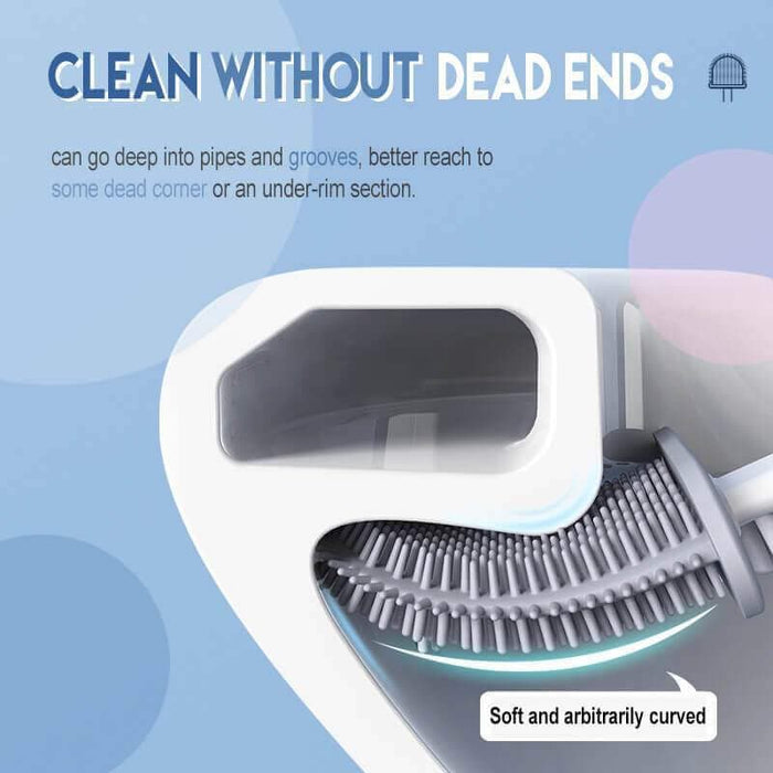 Bathroom Toilet Cleaning Brush And Holder | UzoShop