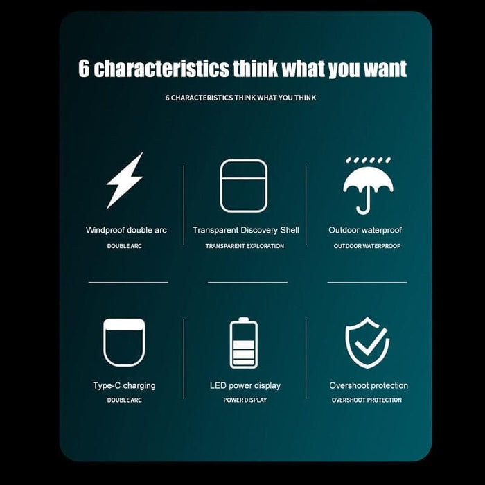BlazeMate™ Rechargeable Windproof USB Lighter product | UzoShop