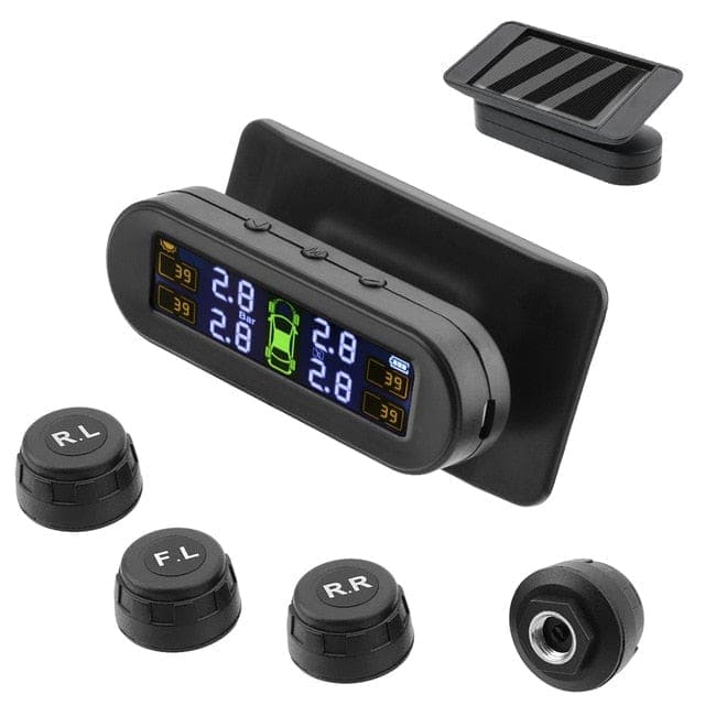Car Tyre Pressure Monitor Temperature - Monitoring System With 4 External Sensors | UzoShop