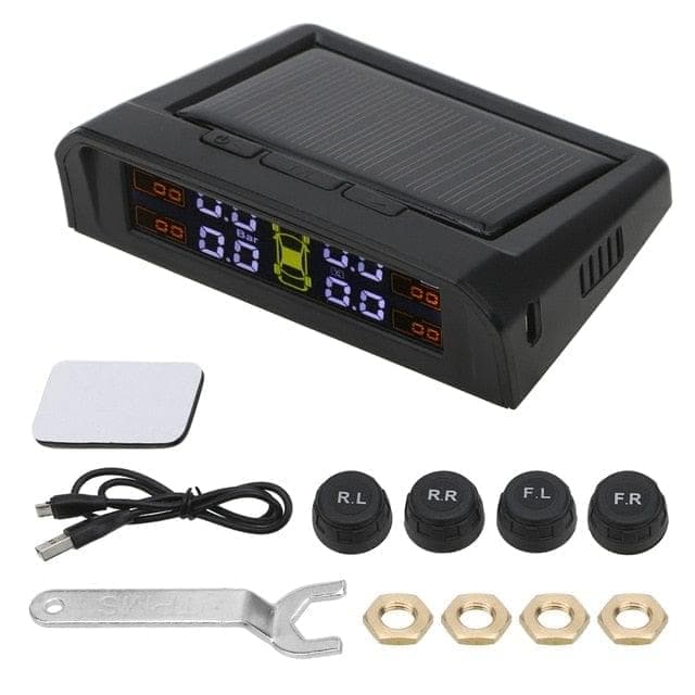 Car Tyre Pressure Monitor Temperature - Monitoring System With 4 External Sensors | UzoShop