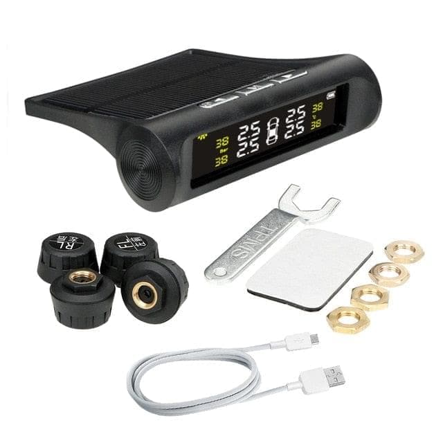 Car Tyre Pressure Monitor Temperature - Monitoring System With 4 External Sensors | UzoShop